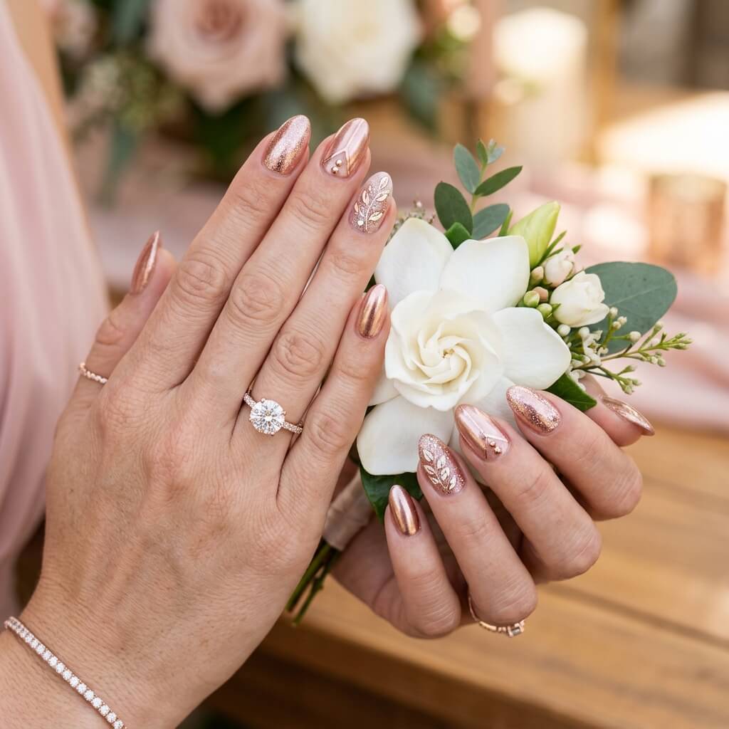 Rose Gold Nails